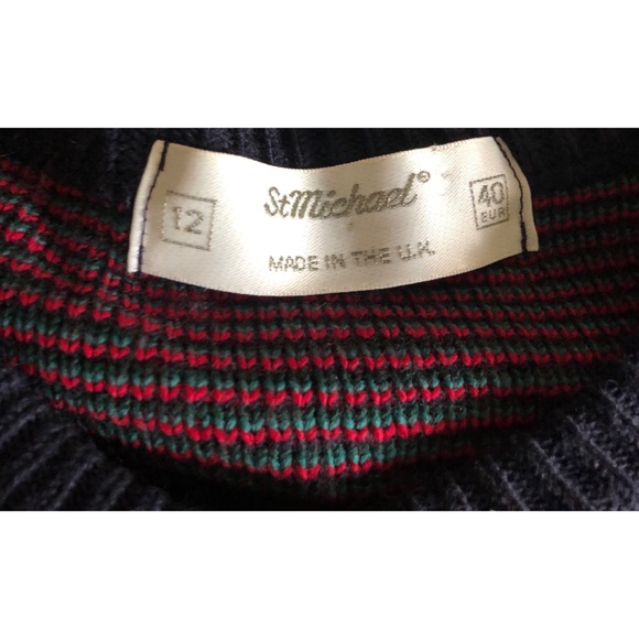 Vintage St. Michael Rose Pattern Button Cardigan - Picture 2 of 4